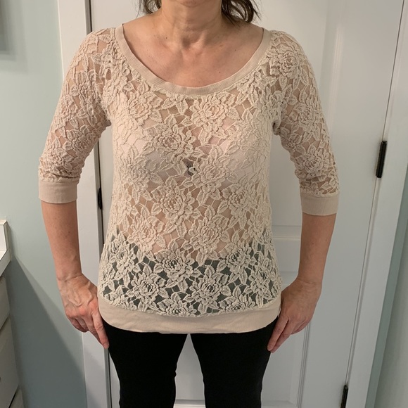 EXPRESS Floral Laced Top! - Picture 2 of 12